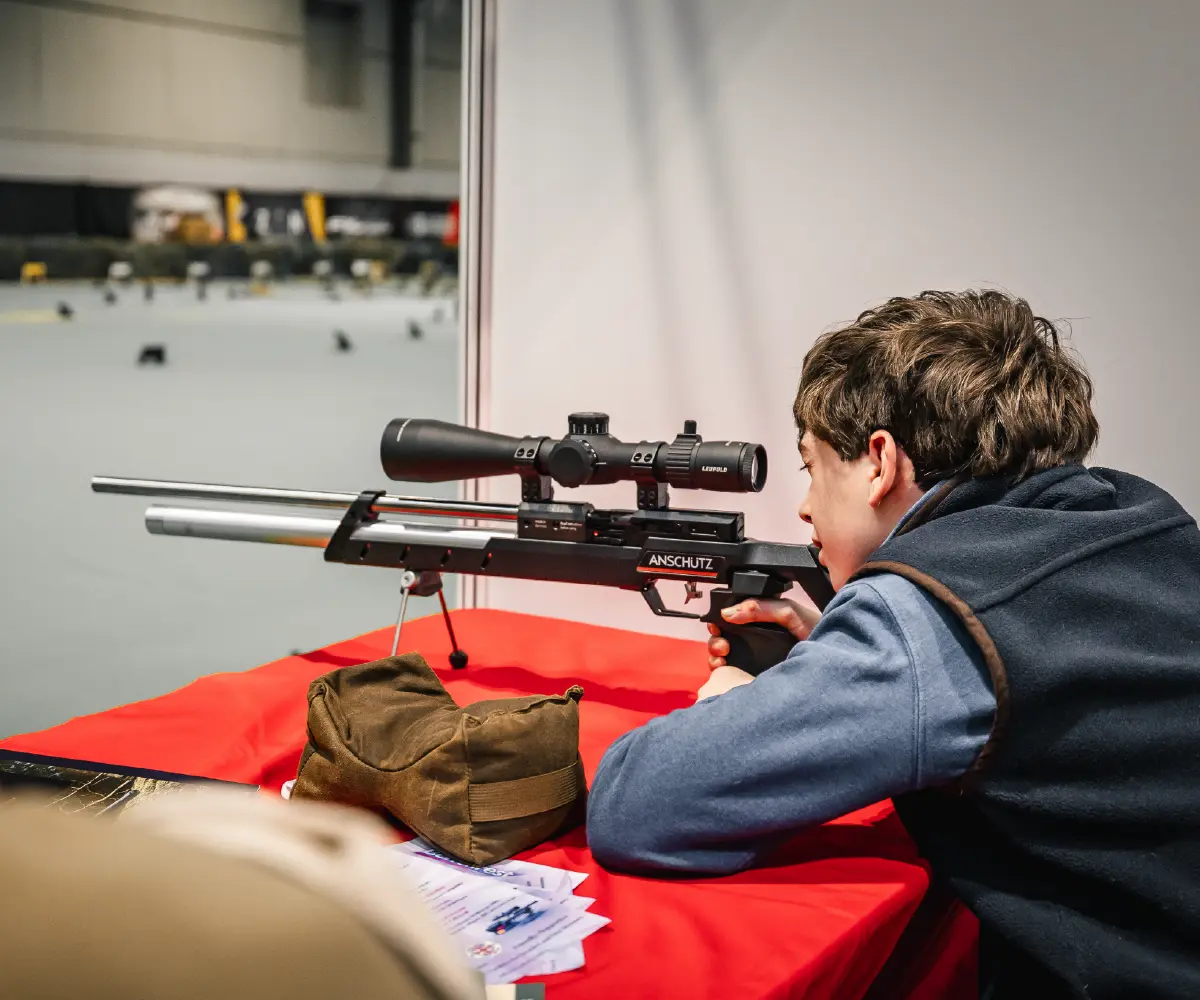 Exhibitor stand at the Great British Shooting Show