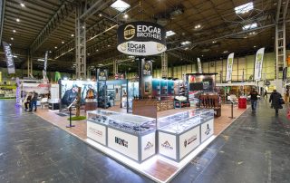 The Edgar Brothers stand at the British Shooting Show at the NEC Birmingham