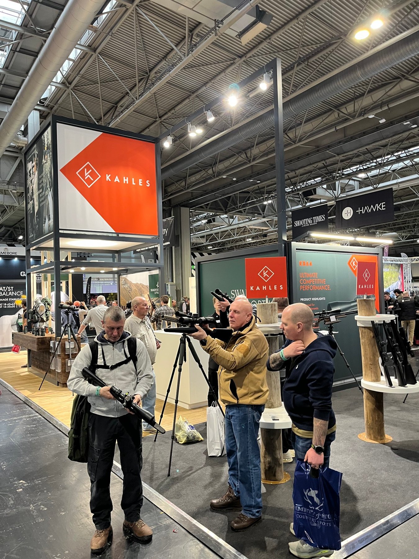 The Kahles side of the Swarovski Optik stand at the 2026 British Shooting Show